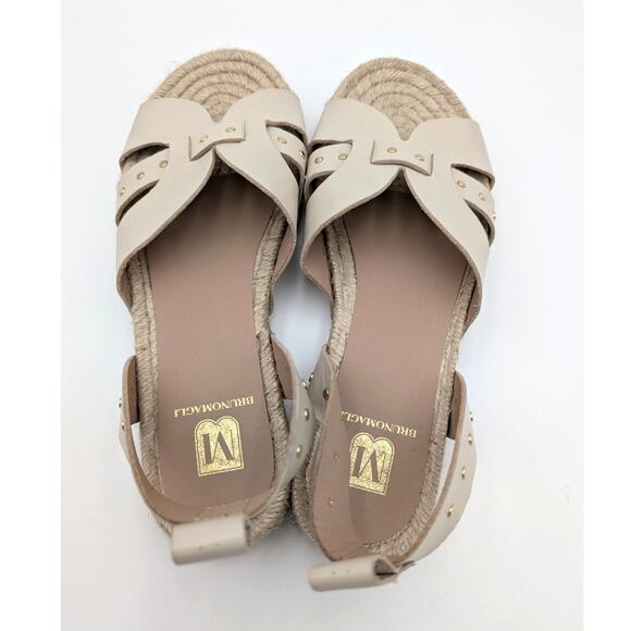 Bruno Magli Perla Ankle Strap Espadrille Sandals Women's Cream Size US9M EU40 - Picture 6 of 13